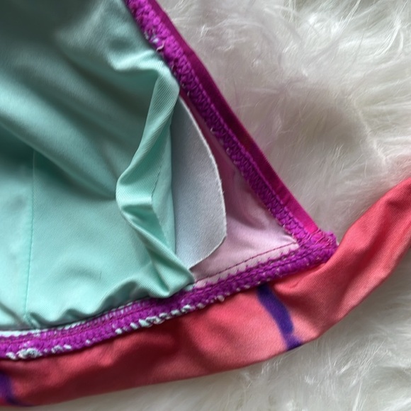 🆕 Lucky Brand Swim Bikini Halter Top Removable Cups Size Medium - Picture 6 of 8